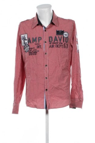 Herrenhemd Camp David, Größe L, Farbe Rot, Preis € 30,99