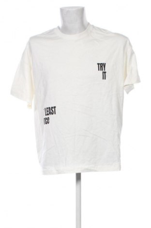 Męski T-shirt Bershka, Rozmiar M, Kolor ecru, Cena 101,99 zł
