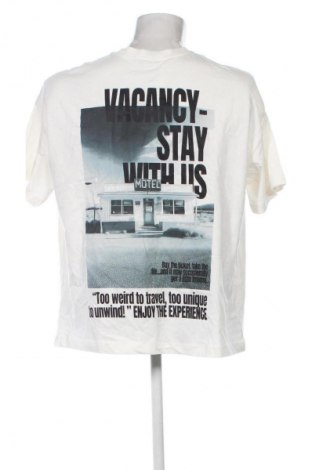 Męski T-shirt Bershka, Rozmiar M, Kolor ecru, Cena 101,99 zł
