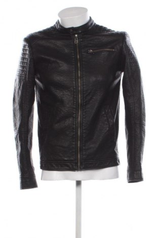 Herren Lederjacke Jack & Jones, Größe S, Farbe Schwarz, Preis € 36,99