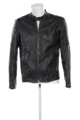 Męska skórzana kurtka Jack & Jones, Rozmiar L, Kolor Czarny, Cena 491,99 zł