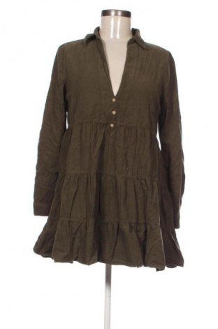 Рокля Zara, Размер XS, Цвят Зелен, Цена 21,99 лв.