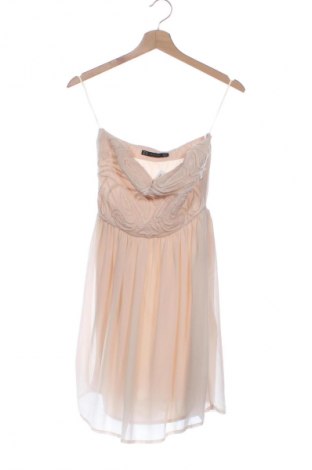 Kleid Zara Trafaluc, Größe XS, Farbe Beige, Preis 24,49 €