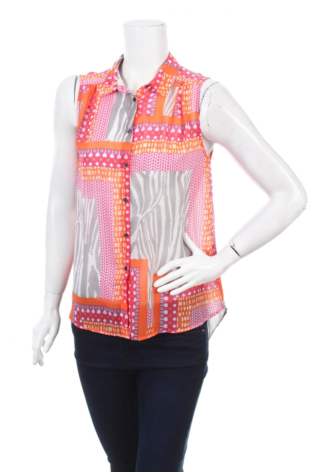 Γυναικείο πουκάμισο H&M, Μέγεθος XS, Χρώμα Πολύχρωμο, Τιμή 11,75 €