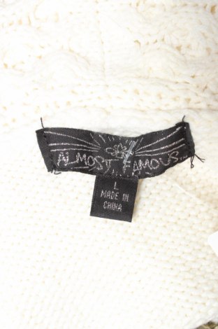 Γυναικεία ζακέτα Almost Famous, Μέγεθος L, Χρώμα Λευκό, Τιμή 4,80 €