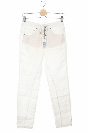 Дамски панталон Oui, Размер XS, Цвят Бял, Лен, Цена 76,97 лв.