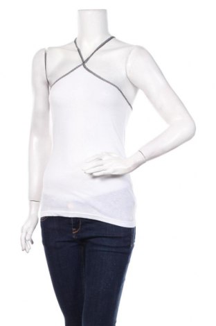 Γυναικείο αμάνικο μπλουζάκι H&M Divided, Μέγεθος S, Χρώμα Λευκό, Βαμβάκι, Τιμή 3,25 €