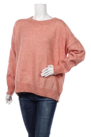 Дамски пуловер Selected Femme, Размер XL, Цвят Розов, 38% вълна, 36% мохер, 24% полиестер, 2% еластан, Цена 57,85 лв.