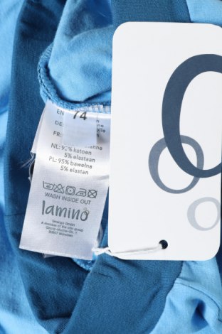Kinder Sporthose Lamino, Größe 9-12m/ 74-80 cm, Farbe Blau, 95% Baumwolle, 5% Elastan, Preis 5,03 €