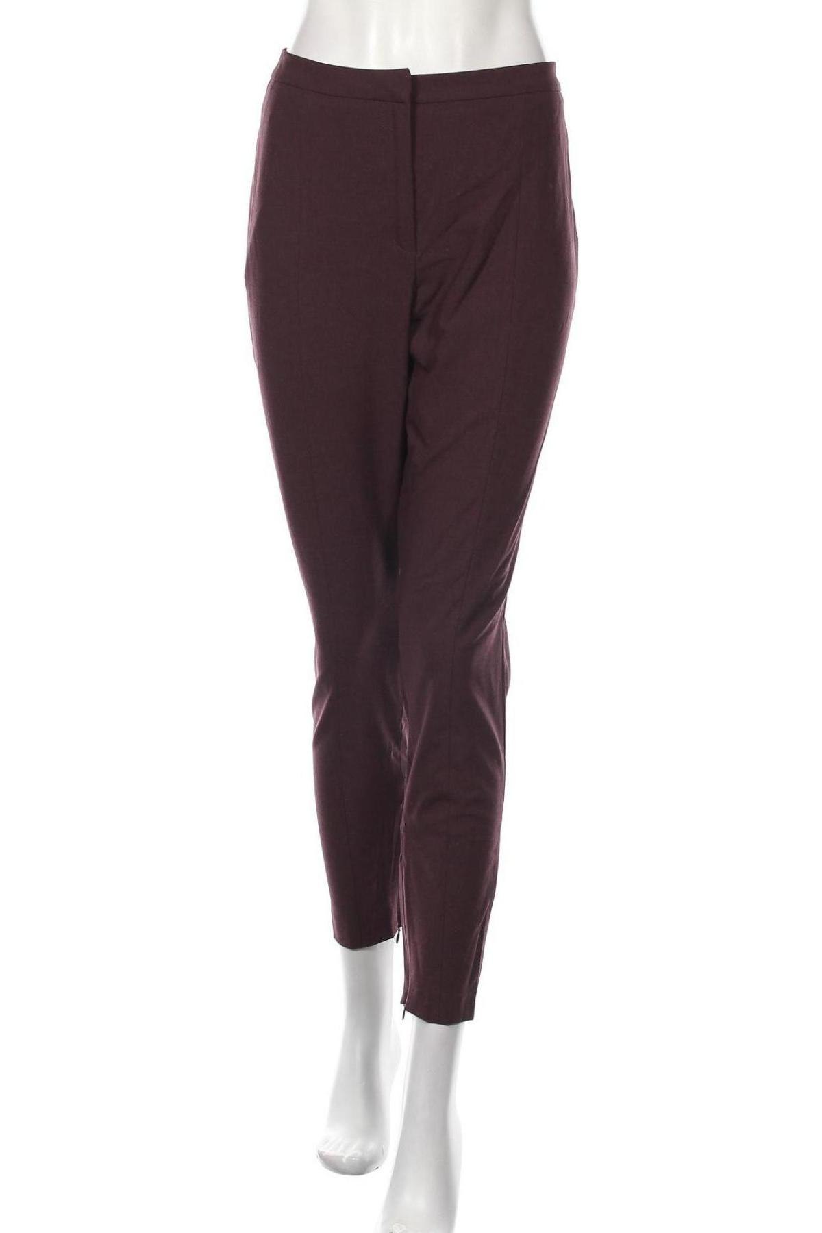 Дамски панталон Selected Femme, Размер M, Цвят Червен, 62% полиестер, 33% вискоза, 5% еластан, Цена 81,75 лв.