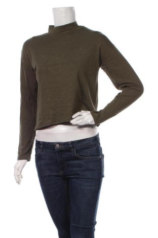 Дамска блуза Adrienne Vittadini, Размер S, Цвят Зелен, 48% памук, 48% модал, 4% еластан, Цена 17,64 лв.