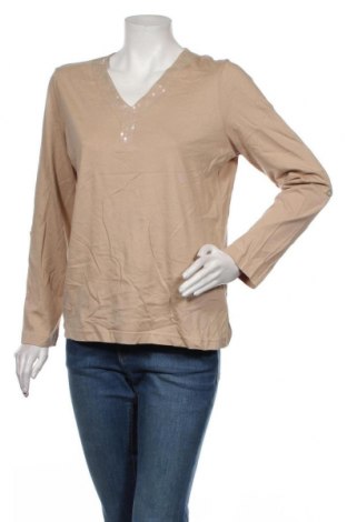 Γυναικεία μπλούζα Ambria, Μέγεθος M, Χρώμα  Μπέζ, 50% βαμβάκι, 50% μοντάλ, Τιμή 8,05 €
