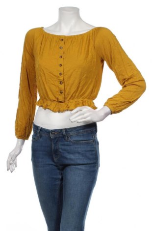 Γυναικεία μπλούζα H&M, Μέγεθος XS, Χρώμα Κίτρινο, Βισκόζη, Τιμή 22,08 €