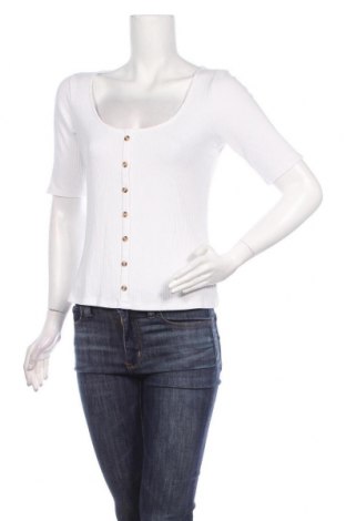 Γυναικεία μπλούζα H&M, Μέγεθος M, Χρώμα Λευκό, 93% βισκόζη, 7% ελαστάνη, Τιμή 11,57 €