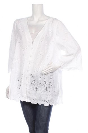 Γυναικείο πουκάμισο Zizzi, Μέγεθος M, Χρώμα Λευκό, Βαμβάκι, Τιμή 8,77 €