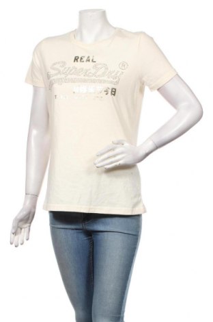 Γυναικείο t-shirt Superdry, Μέγεθος M, Χρώμα  Μπέζ, Βαμβάκι, Τιμή 14,02 €