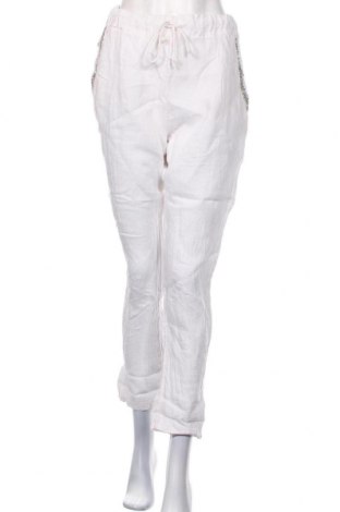 Дамски панталон Made In Italy, Размер M, Цвят Бял, Цена 10,25 лв.