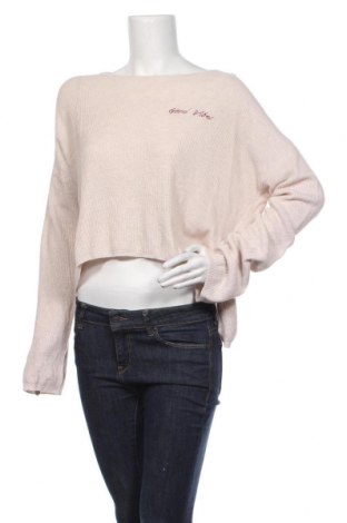 Дамски пуловер Bershka, Размер M, Цвят Бежов, Цена 25,20 лв.