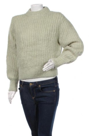 Дамски пуловер H&M, Размер S, Цвят Зелен, 60% вълна, 40% вълна от алпака, Цена 21,67 лв.