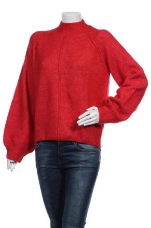 Dámský svetr Pepe Jeans, Velikost L, Barva Červená, 46% polyester, 44%acryl, 8% vlna, 2% elastan, Cena  808,00 Kč