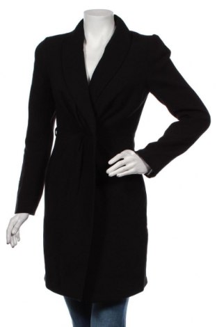Palton de femei H&M, Mărime S, Culoare Negru, 62% poliester, 33% viscoză, 5% elastan, Preț 181,25 Lei