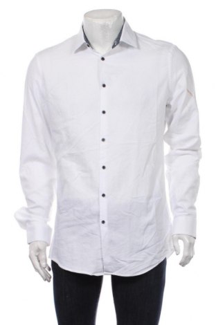 Ανδρικό πουκάμισο Jake*s, Μέγεθος L, Χρώμα Λευκό, 60% βαμβάκι, 35% πολυεστέρας, 5% ελαστάνη, Τιμή 7,80 €