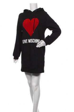 Рокля Love Moschino, Размер M, Цвят Черен, Памук, Цена 321,75 лв.