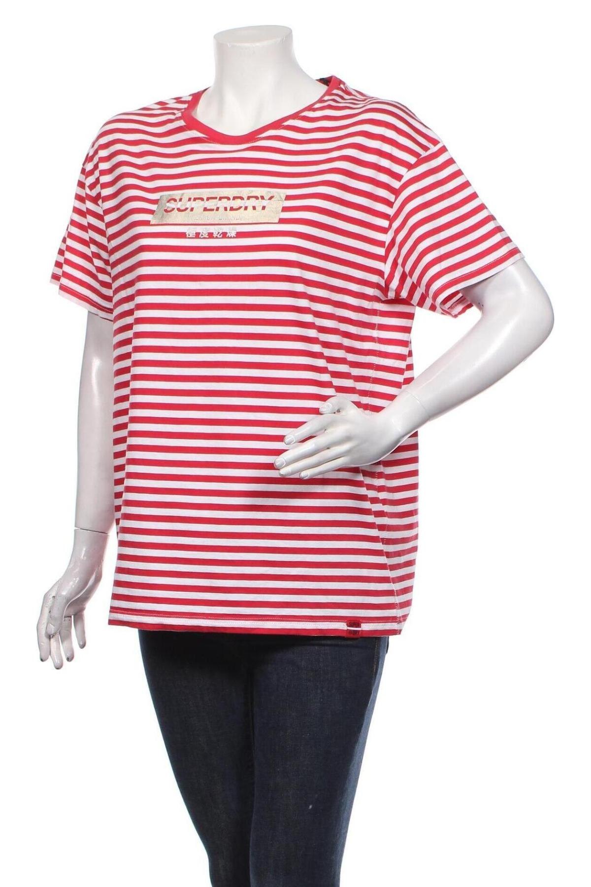 Γυναικείο t-shirt Superdry, Μέγεθος M, Χρώμα Κόκκινο, Βαμβάκι, Τιμή 20,36 €