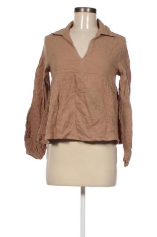 Γυναικεία μπλούζα SHEIN, Μέγεθος XS, Χρώμα  Μπέζ, Τιμή 1,88 €
