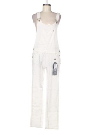 Дамски дънков гащеризон Garcia Jeans, Размер S, Цвят Бял, Цена 15,21 лв.