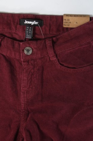 Γυναικείο κοτλέ παντελόνι Jennyfer, Μέγεθος XXS, Χρώμα Κόκκινο, Τιμή 5,45 €