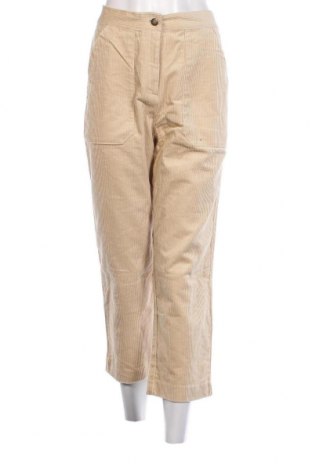 Pantaloni de velvet de femei The Korner, Mărime M, Culoare Bej, Preț 25,76 Lei