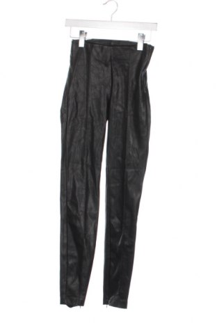 Pantaloni de piele pentru damă Zara, Mărime XS, Culoare Negru, Preț 65,79 Lei