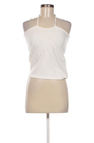 Γυναικείο αμάνικο μπλουζάκι Bershka, Μέγεθος S, Χρώμα Λευκό, Τιμή 10,82 €