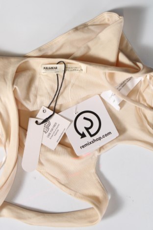 Γυναικείο αμάνικο μπλουζάκι Pull&Bear, Μέγεθος XS, Χρώμα Εκρού, Τιμή 10,82 €