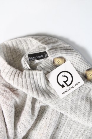 Дамски пуловер Laura Torelli, Размер M, Цвят Сив, Цена 4,06 лв.