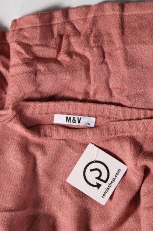 Дамски пуловер M&V, Размер L, Цвят Розов, Цена 29,00 лв.