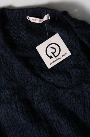 Дамски пуловер POINT VIRGULE, Размер L, Цвят Син, Цена 4,48 лв.