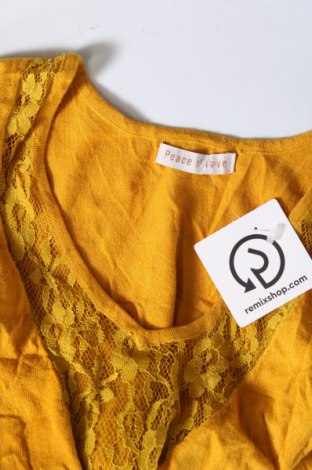 Damenpullover Peace N' Love, Größe M, Farbe Gelb, Preis € 2,22