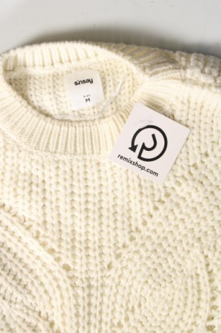 Дамски пуловер Sinsay, Размер M, Цвят Екрю, Цена 9,20 лв.