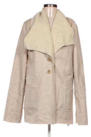 Дамско палто, Размер L, Цвят Бежов, Цена 9,63 лв.