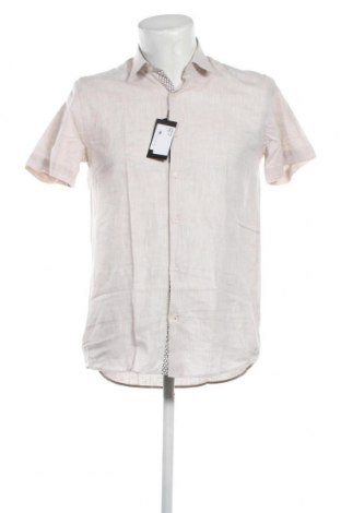 Ανδρικό πουκάμισο Quiz, Μέγεθος S, Χρώμα  Μπέζ, Τιμή 16,70 €