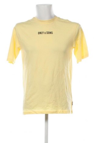 Tricou de bărbați Only & Sons, Mărime S, Culoare Galben, Preț 27,63 Lei