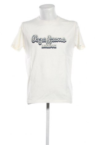 Herren T-Shirt Pepe Jeans, Größe M, Farbe Ecru, Preis 26,80 €