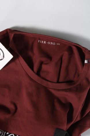 Ανδρικό t-shirt Pier One, Μέγεθος XS, Χρώμα Καφέ, Τιμή 10,82 €