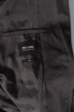 Ανδρικό σακάκι Only & Sons, Μέγεθος M, Χρώμα Γκρί, Τιμή 11,55 €