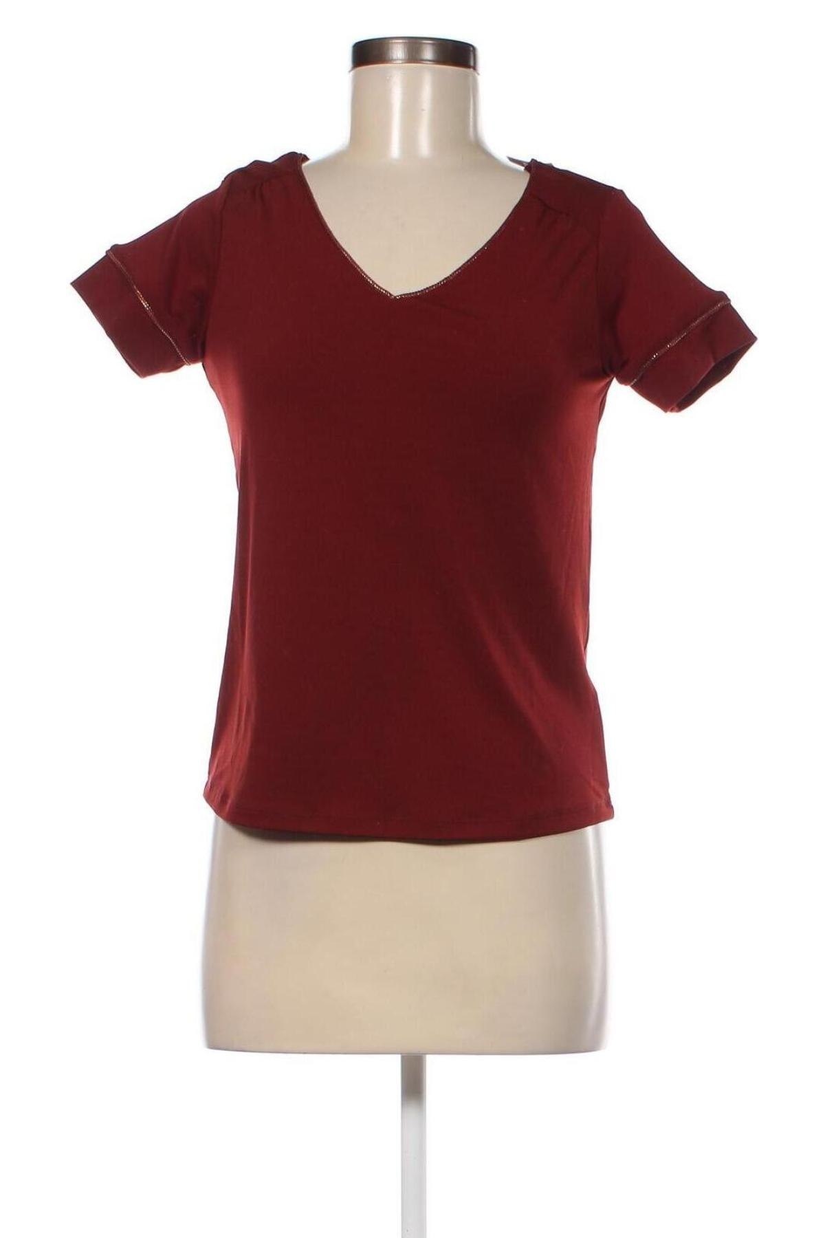 Дамска блуза Camaieu, Размер XS, Цвят Кафяв, Цена 31,00 лв.