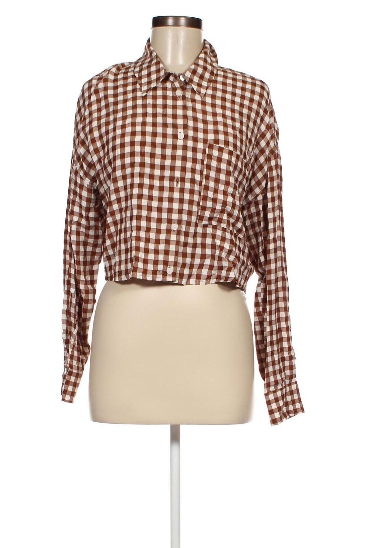 Γυναικείο πουκάμισο Bershka, Μέγεθος L, Χρώμα Πολύχρωμο, Τιμή 20,62 €