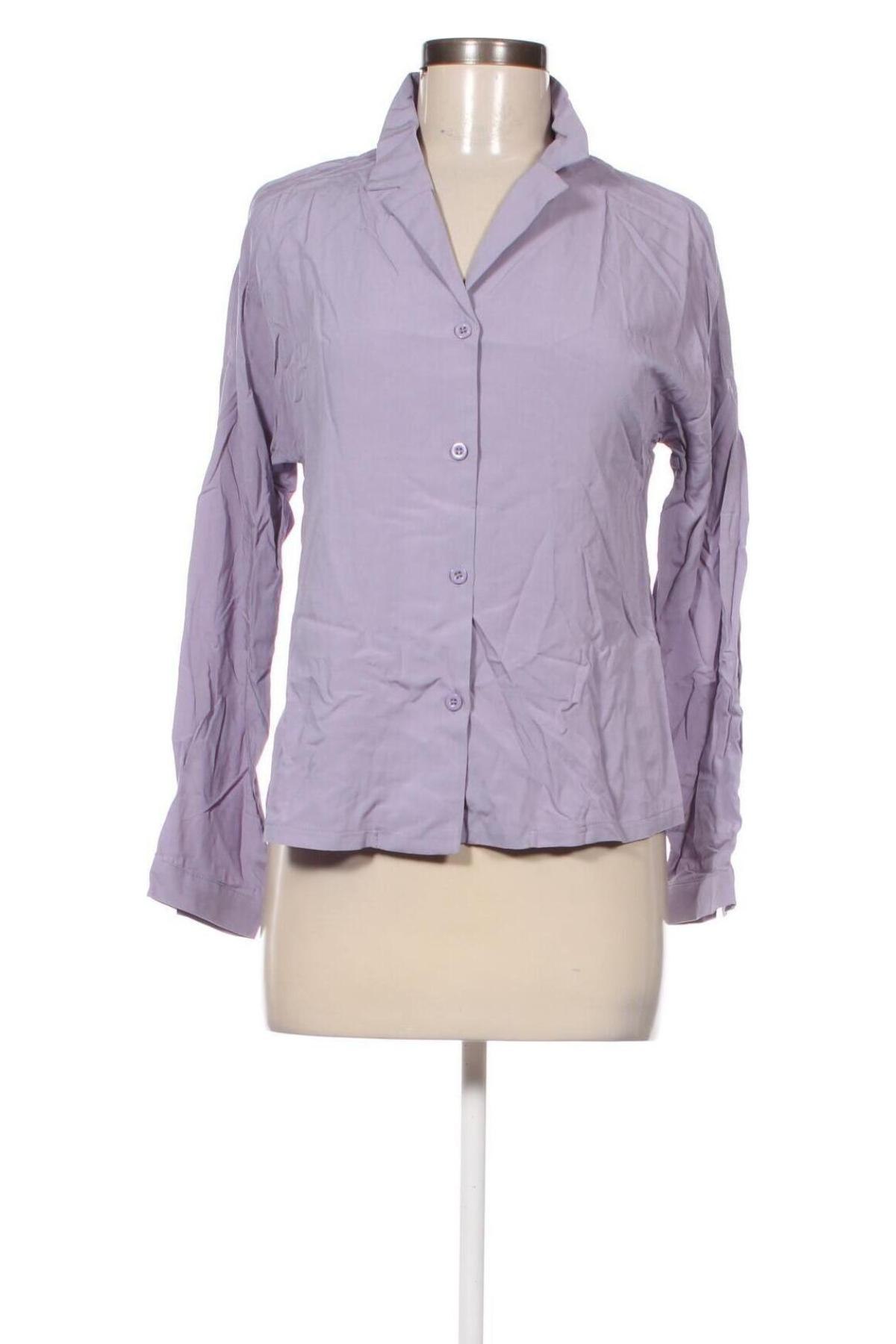 Γυναικείο πουκάμισο SHEIN, Μέγεθος XS, Χρώμα Βιολετί, Τιμή 3,71 €