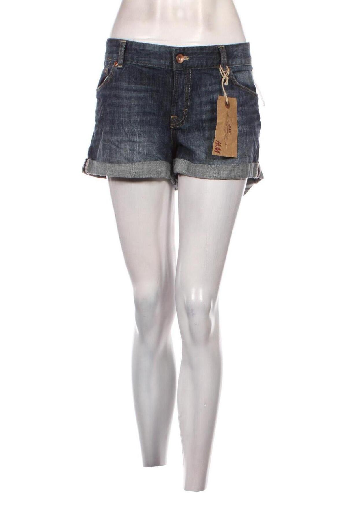 Дамски къс панталон H&M L.O.G.G., Размер XL, Цвят Син, Цена 31,00 лв.